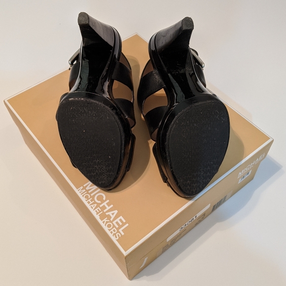 Michael Michael Kors Carla Black Platform Heels - Picture 3 of 5